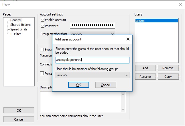 Filezilla Server configuration for Gulp ftp testing image from www.aredel.com