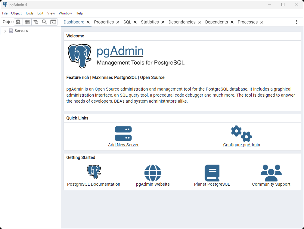Первый запуск pgAdmin для Postgres 17 www.devhops.site изображение с сайта www.testsetup.ru