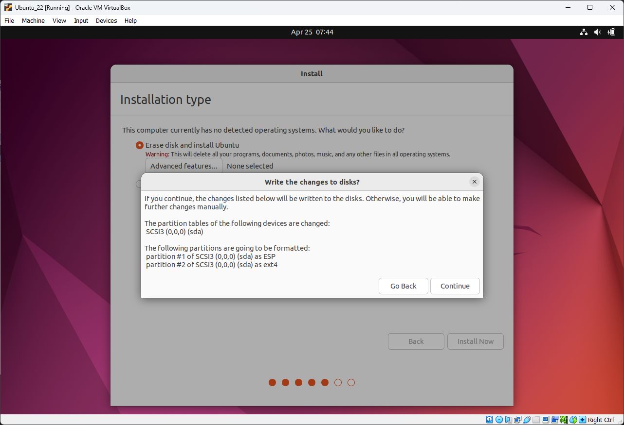 Установка Ubuntu 22.04 изображение с сайта www.testsetup.ru