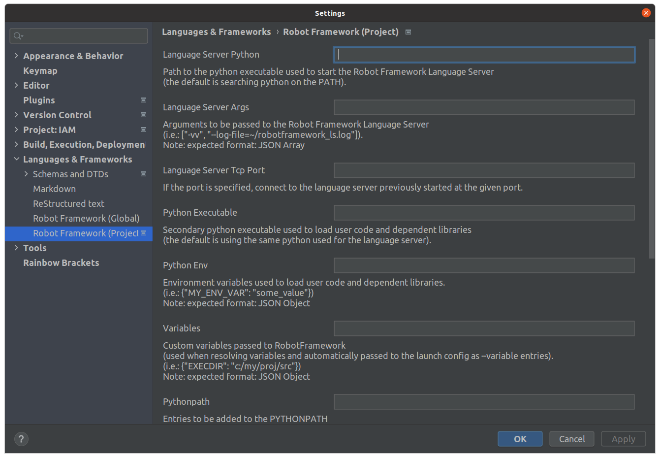 Поддержка Robot Framework в PyCharm изображение с сайта www.testsetup.ru