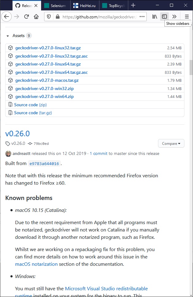 Download web browser driver for Selenium image from the site www.aredel.com