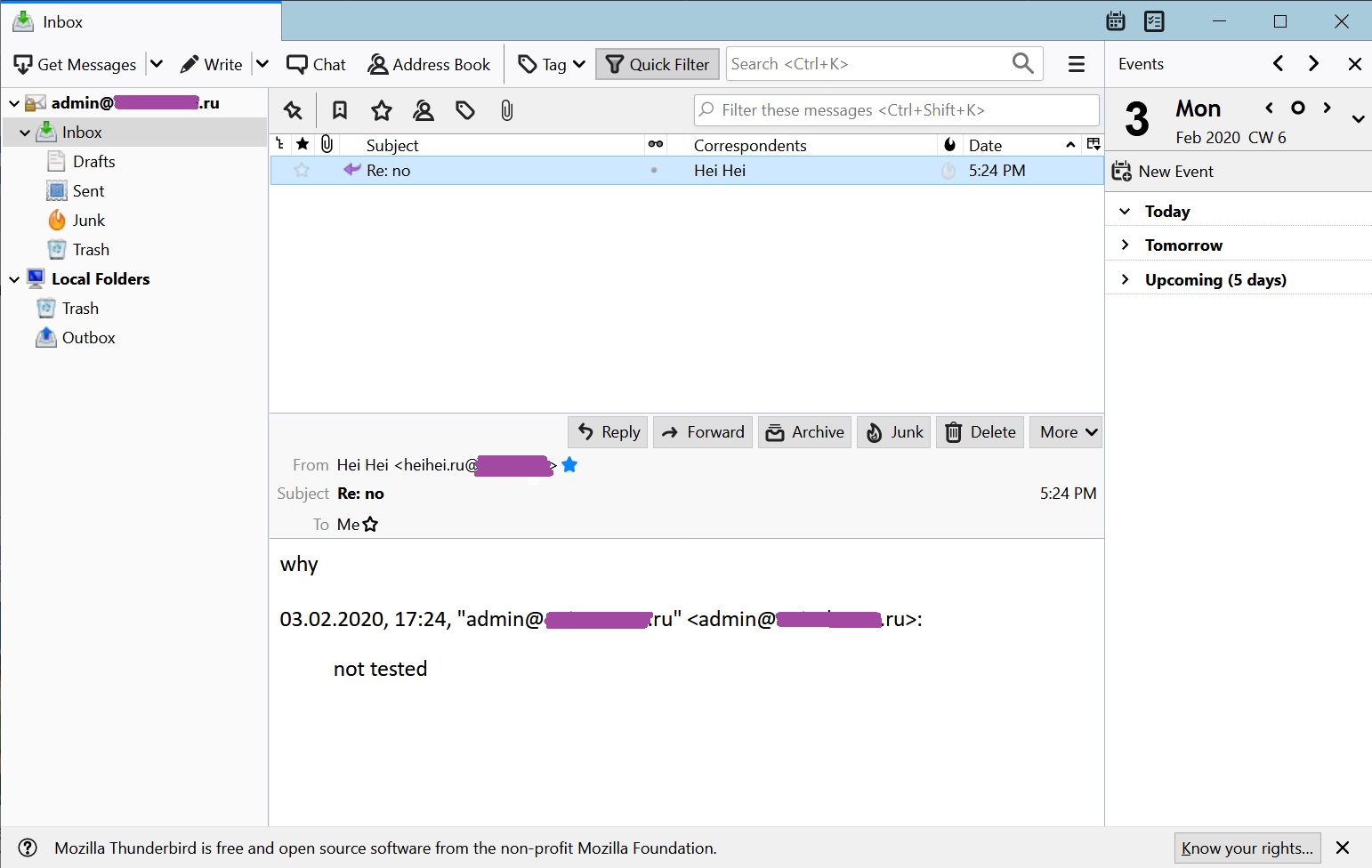 mozilla thunderbirg imap smpt изображение с сайта www.eth1.ru